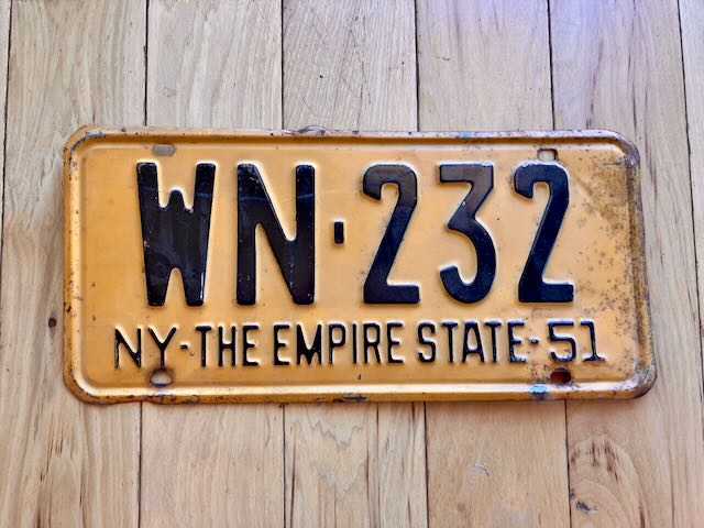 1951 New York License Plate