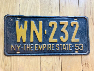 1953 New York License Plate