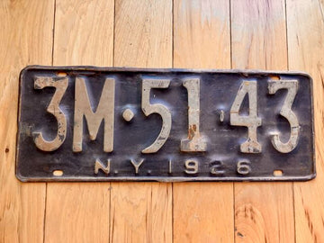 1926 New York License Plate