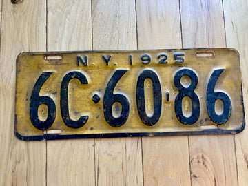 1925 New York License Plate