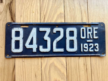 1923 Oregon License Plate