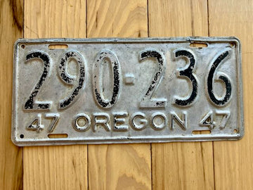 1947 Oregon License Plate