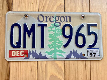 1997 Oregon License Plate