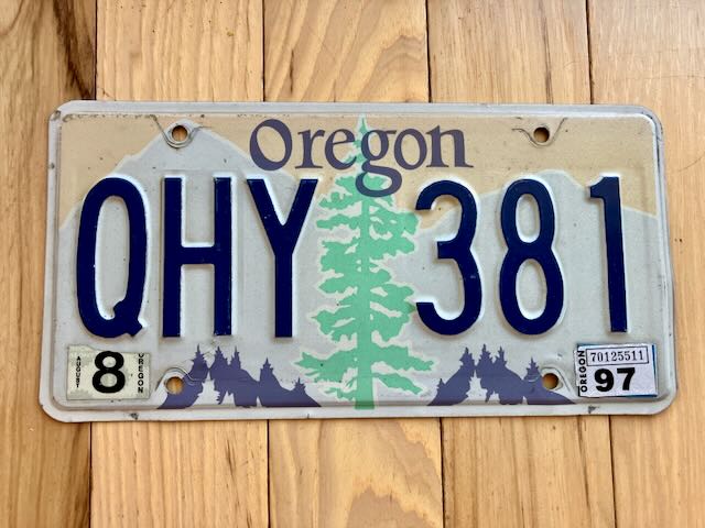 1997 Oregon License Plate