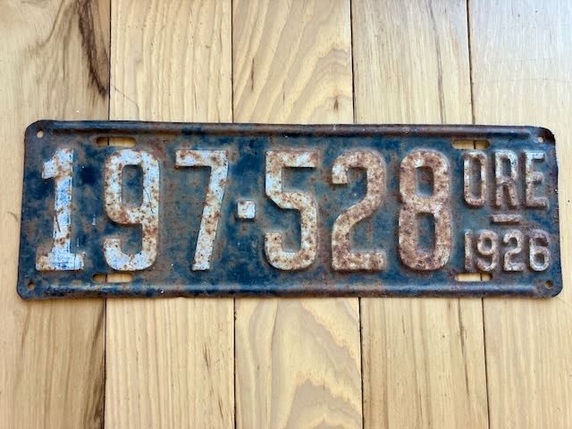 1926 Oregon License Plate