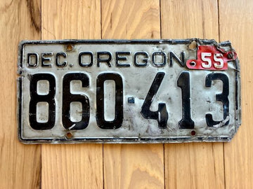 1955 Oregon License Plate