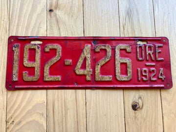 1924 Oregon License Plate