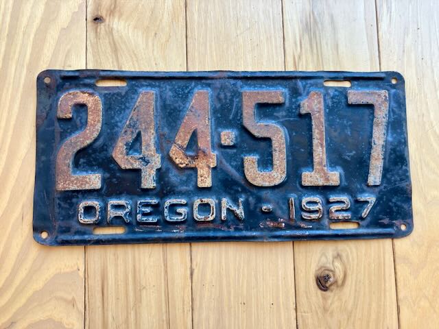 1927 Oregon License Plate