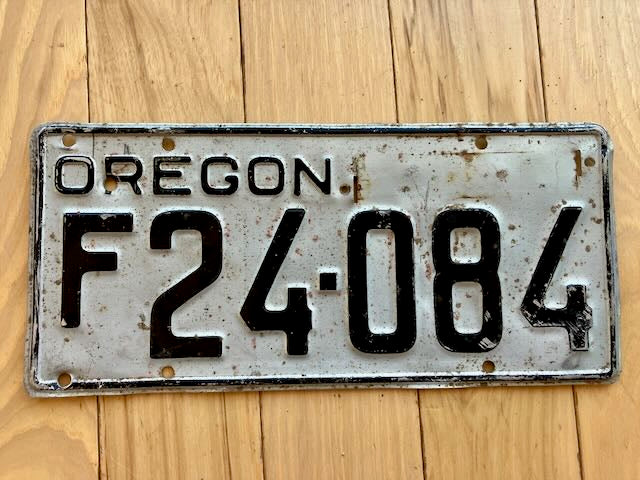 Oregon License Plate