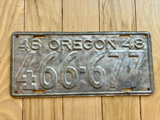 1948 Oregon License Plate