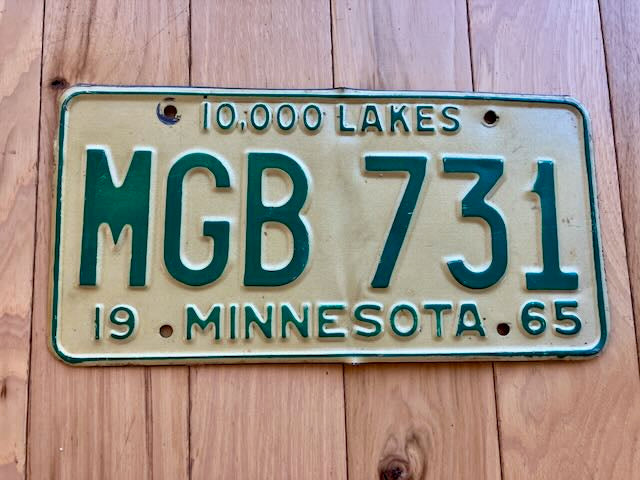 1965 Minnesota License Plate