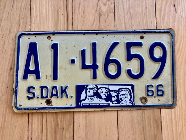 1966 South Dakota License Plate