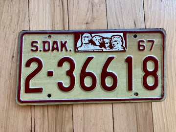 1967 South Dakota License Plate