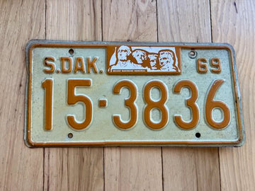 1969 South Dakota License Plate