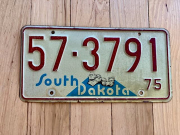 1975 South Dakota License Plate