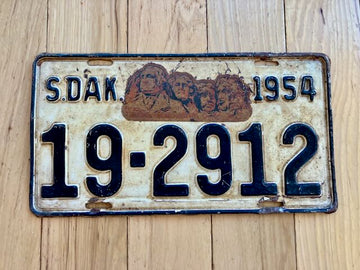 1954 South Dakota License Plate