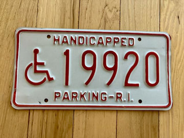 Rhode Island Handicapped License Plate