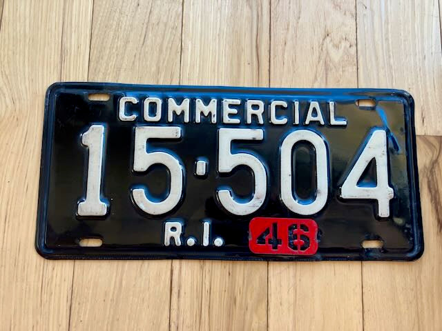 1946 Rhode Island Commercial License Plate