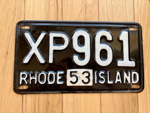 1953 Rhode Island License Plate