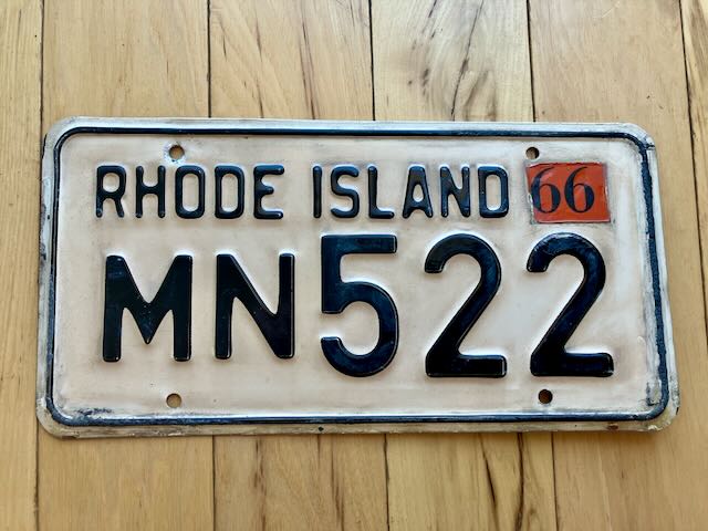 1966 Rhode Island License Plate