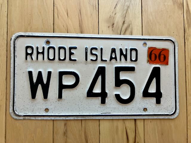 1966 Rhode Island License Plate