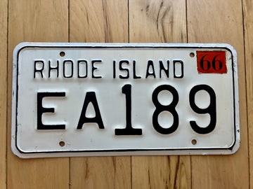 1966 Rhode Island License Plate