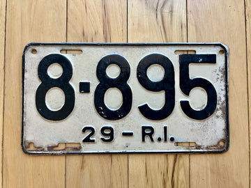 1929 Rhode Island License Plate