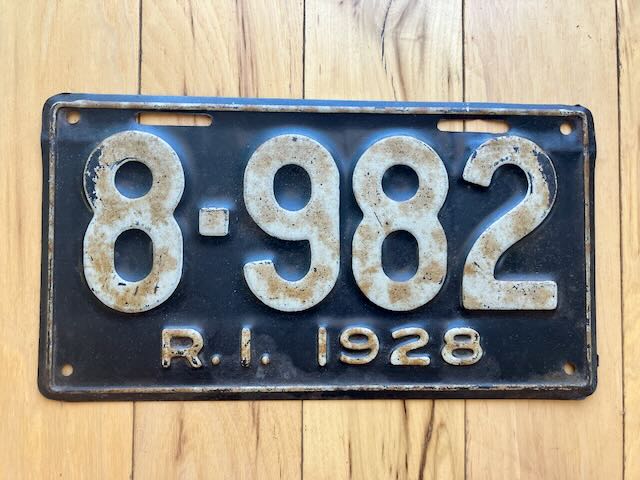 1928 Rhode Island License Plate