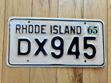 1965 Rhode Island License Plate