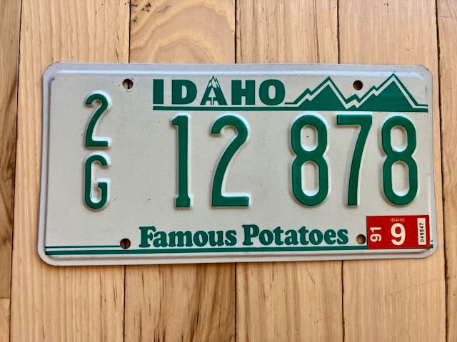 1991 Idaho 2G Gooding (Gooding) License Plate