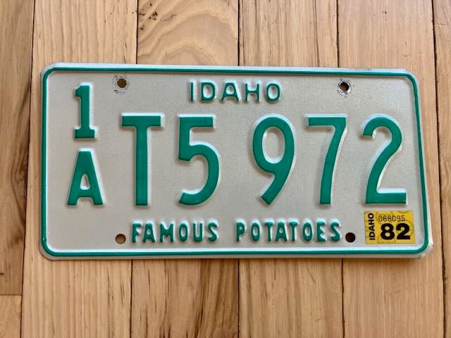 1982 Idaho Ada (Boise) License Plate