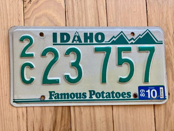 1989 Idaho 2C Canyon (Caldwell) License Plate