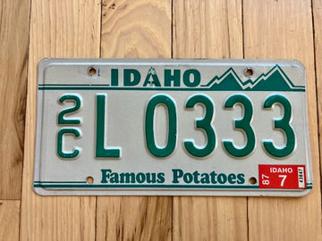 1987 Idaho License Plate