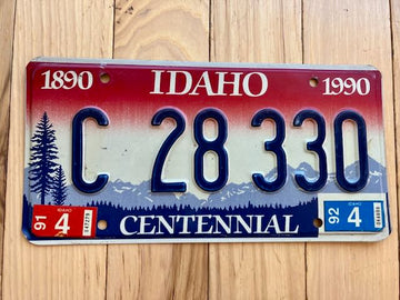 1992 Idaho License Plate