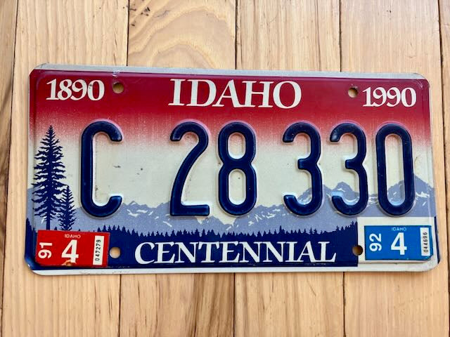 1992 Idaho License Plate