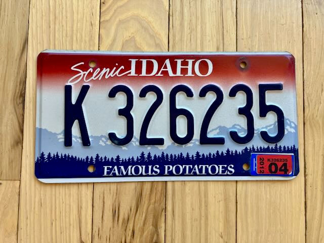 2012 Idaho License Plate