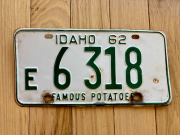 1962 Idaho License Plate