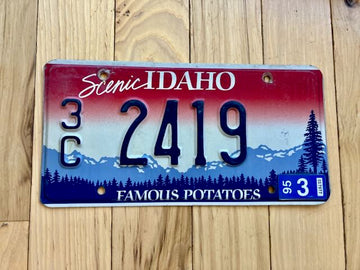 1995 Idaho Caribou County (Soda Springs) License Plate