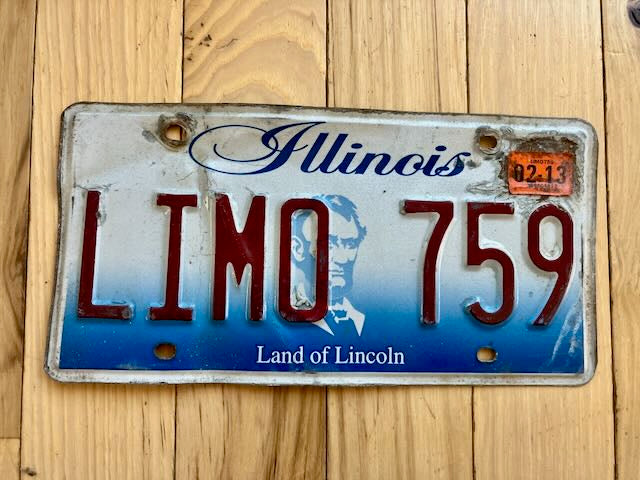 2013 Illinois Vanity License Plate - LIMO 759