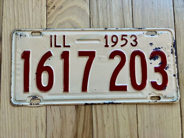 1953 Illinois License Plate