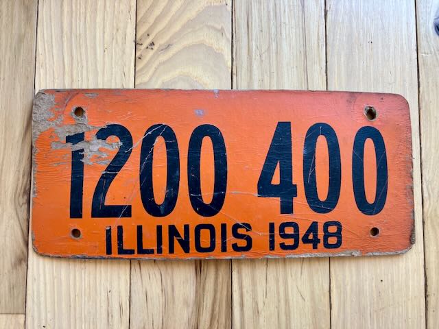 1948 Illinois Soybean License Plate