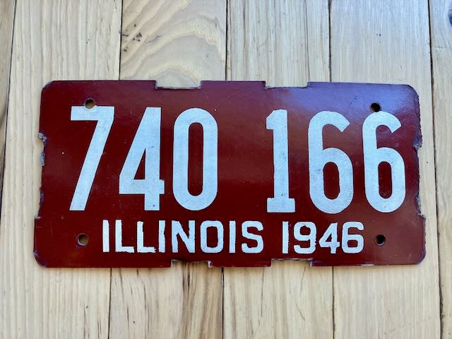 1946 Illinois Soybean License Plate