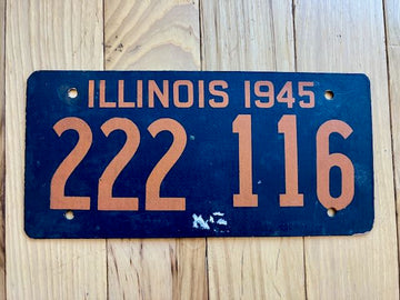 1945 Illinois Soybean License Plate