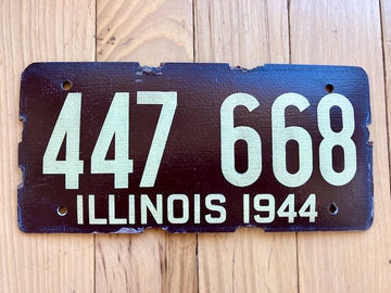 1944 Illinois Soybean License Plate