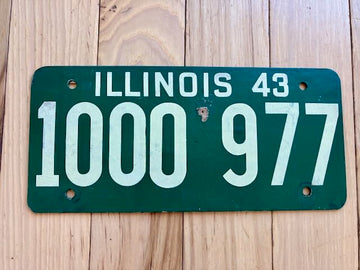 1943 Illinois Soybean License Plate