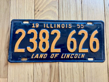 1955 Illinois License Plate