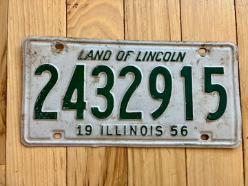 1956 Illinois License Plate