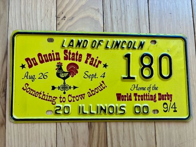 2000 Illinois DuQuoin State Fair License Plate