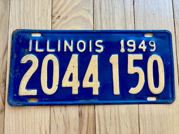 1949 Illinois License Plate