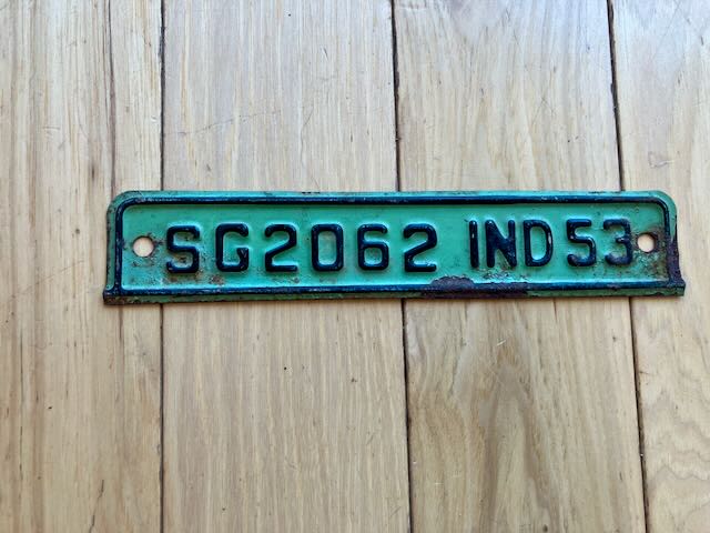 1953 Indiana License Plate Topper